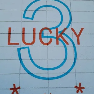 Lucky 3 Food Sign