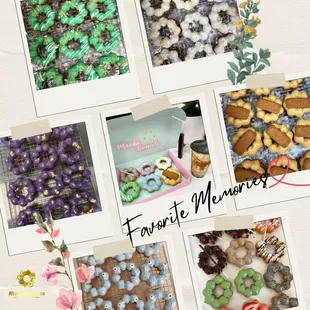 a collage of cookies and cookies