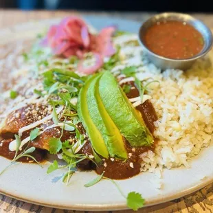 Enchiladas with short rib