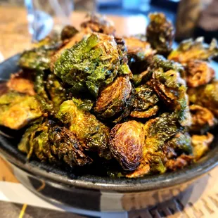 Brussels sprouts without the peanut sauce...crispy!