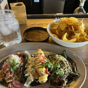 3 Gourmet tacos, chips &amp; salsa!