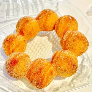 Caramel churro mochi donut