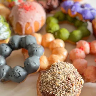 a variety of donuts