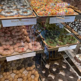 Black sesame, strawberry, matcha, fruity pebbles