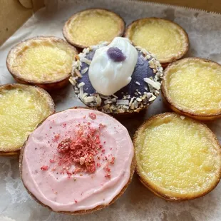Taro Haupia, Strawberry Muffin and Mochi Tarts :)