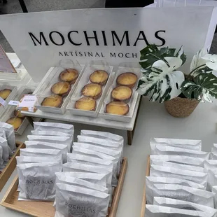 a display of muffins for sale