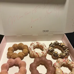  a dozen donuts in a box