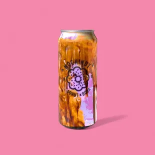 Ube latte with brown sugar syrup