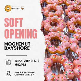 Soft opening 6/30
