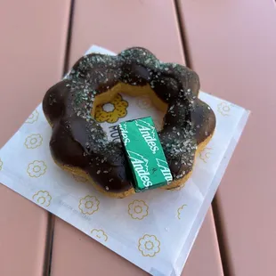 Chocolate Mint Mochinut donut