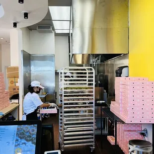 a chef preparing doughnuts