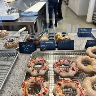 The types of donuts offered