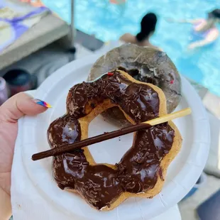 Mochi donuts on a pool day is a great idea