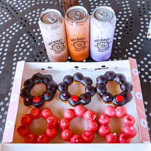 Mochi donuts and Milk tea