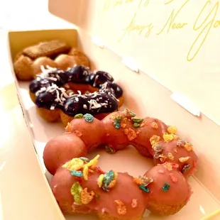 3 pack: raspberry fruity pebble, ube coconut, biscoff