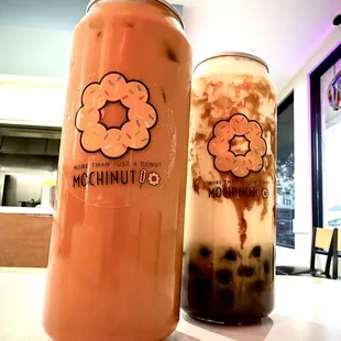 Thai tea and brown sugar with boba