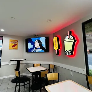 interior, sushi and sashimi