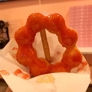 Strawberry Passion Fruit mochi donut