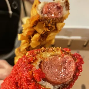 Hot Cheetos hot dog