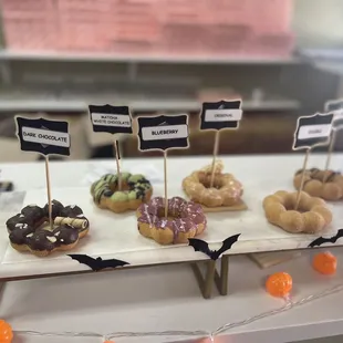 a variety of donuts
