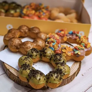a variety of doughnuts