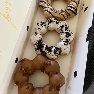 Maple and bacon, cookies n cream and chocolate funnel cake...maple and bacon was to die for!