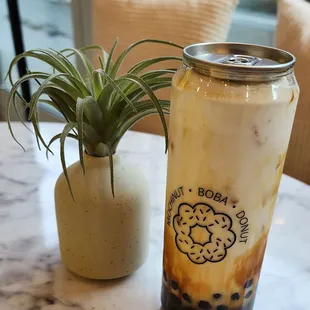 Tiger Sugar Fresh Milk w/Boba ($6.50, 1/3/24)