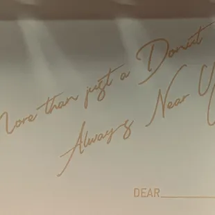 a handwritten message on a piece of paper
