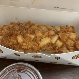 Potato hotdog sprinkled with sugar I think this was $5