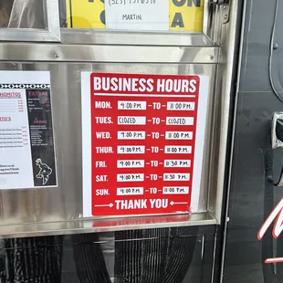 Business hours