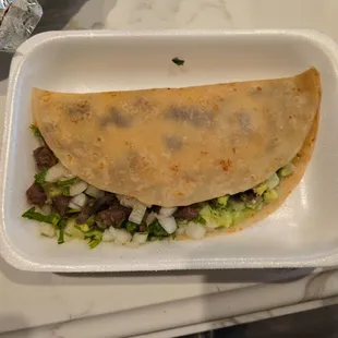 Quesadilla with sirloin beef