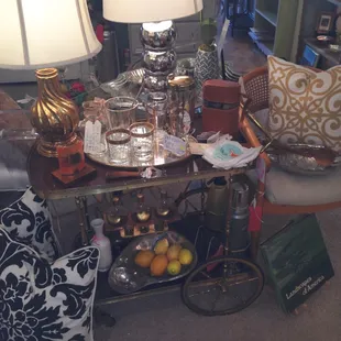 Vintage bar carts .