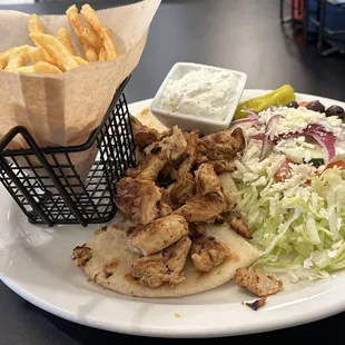 Chicken Souvlaki Platter