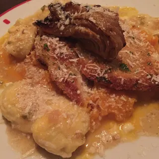 Goat Cheese Ravioli & Chicken Cutlet