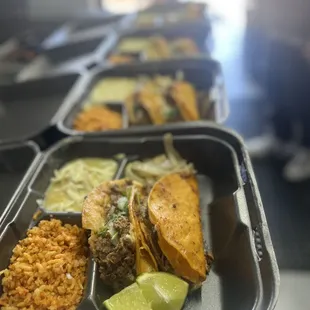 a variety of food items