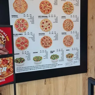 Wall menu.