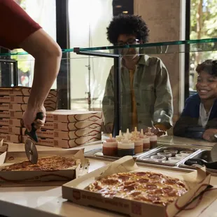 interior, pizza