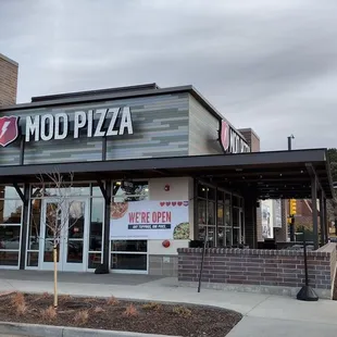 the front of the restaurant