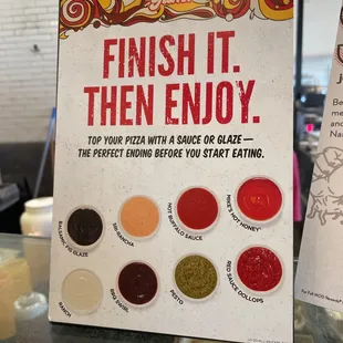 Extra condiments on top of pizza