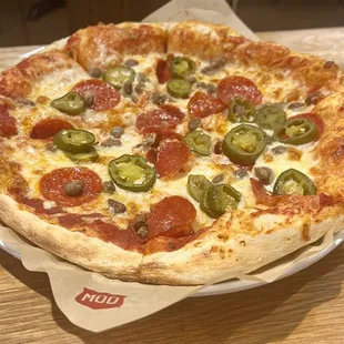 Sausage, pepperoni &amp; jalapeños