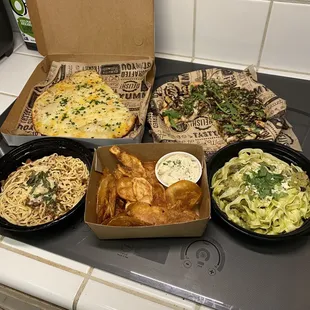 Take Out dinner feast