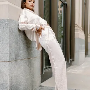 satin top and bottom set!