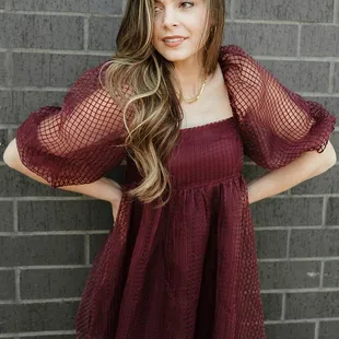 babydoll dress is so flattering!