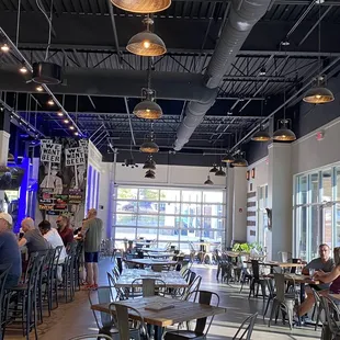 the interior of a brewery