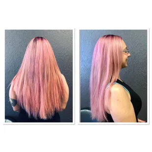 Bubblegum pink hair...by Maggie