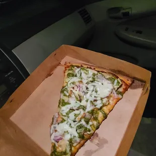 Chicken pesto slice!