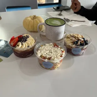 Matcha latte daydream bowl sunrise bowl farro salad