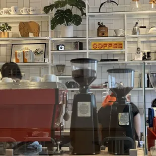 two people sitting at a counter