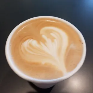 latte art in a cup