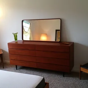 I still need to hang the mirror but this is all from Modern Finds.